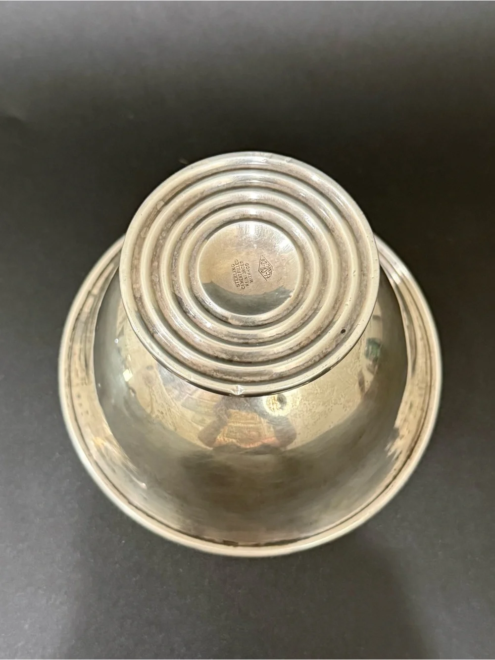 Vintage EL-SIL-CO Sterling Silver Cement filled Base Reinforced Rod Footed Bowl
